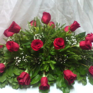 Cojin funebre 25 rosas importadas