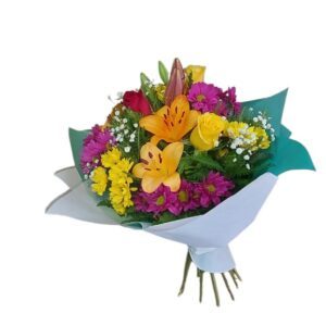 Ramillete 3 Rosas importadas 3 lilium 6 Mables